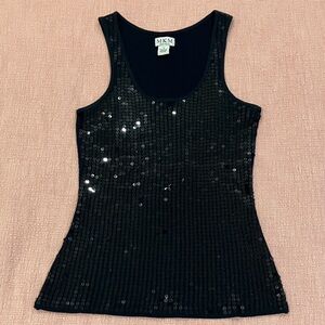 MKM Designs Black Sequin Tank Top